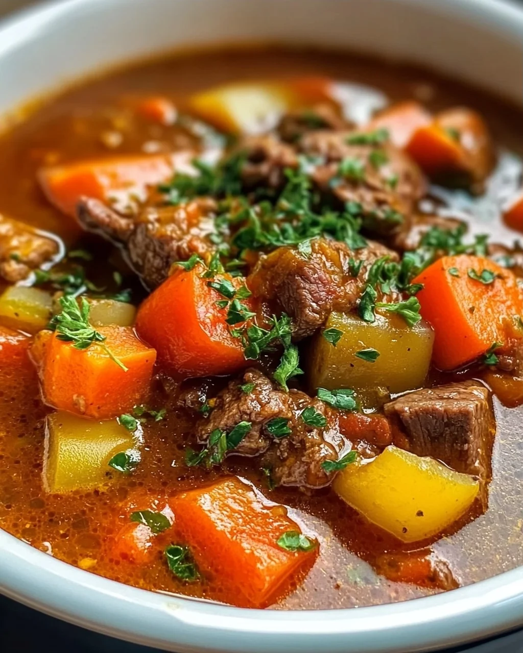 Authentische deutsche Rinder-Gulaschsuppe - unwiderstehlich!