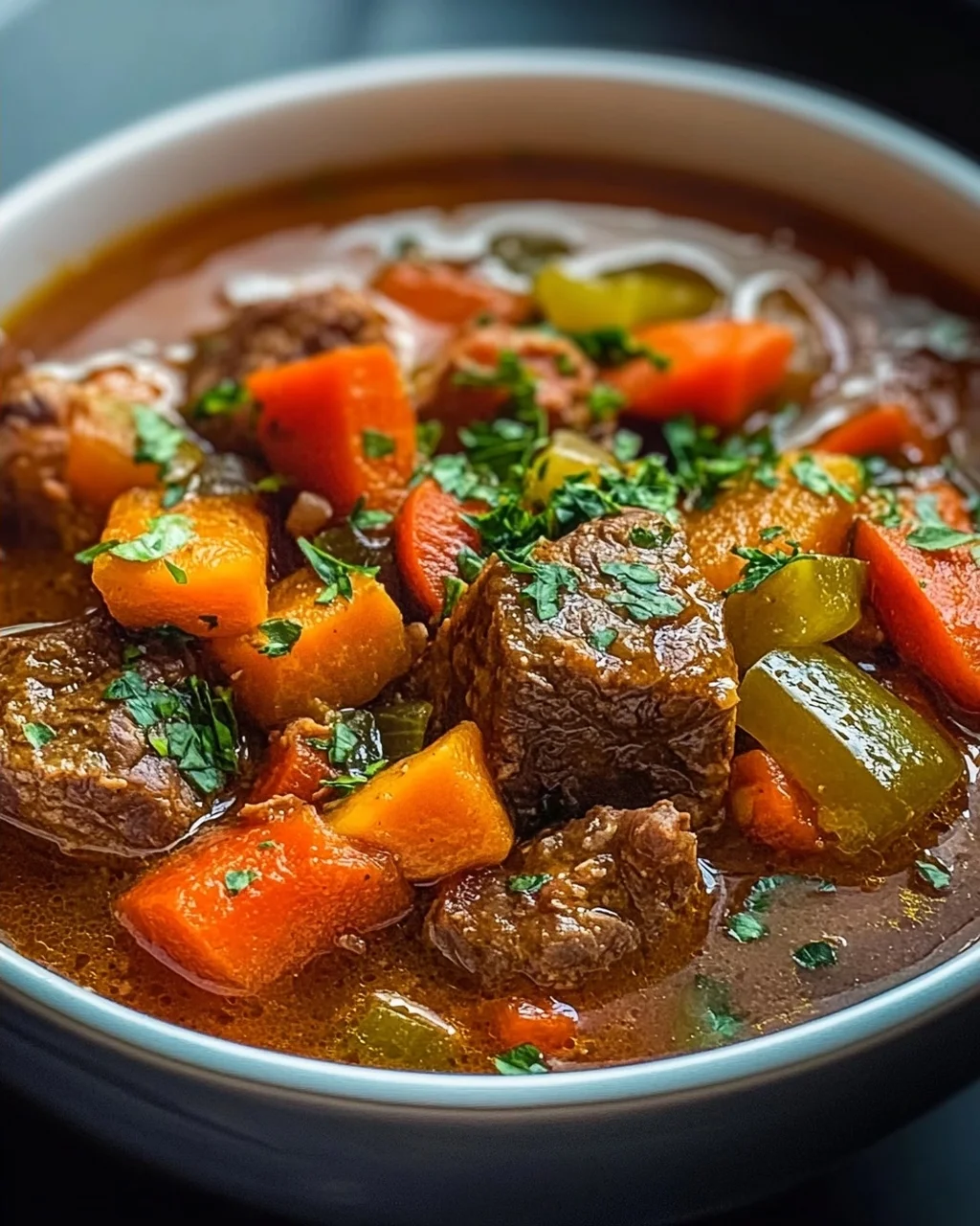 Authentische deutsche Rinder-Gulaschsuppe - unwiderstehlich!