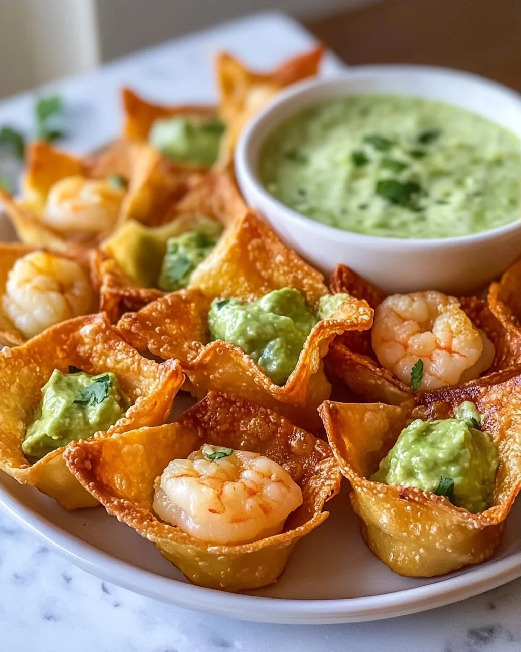 Avocado-Limetten Garnelen-Wraps