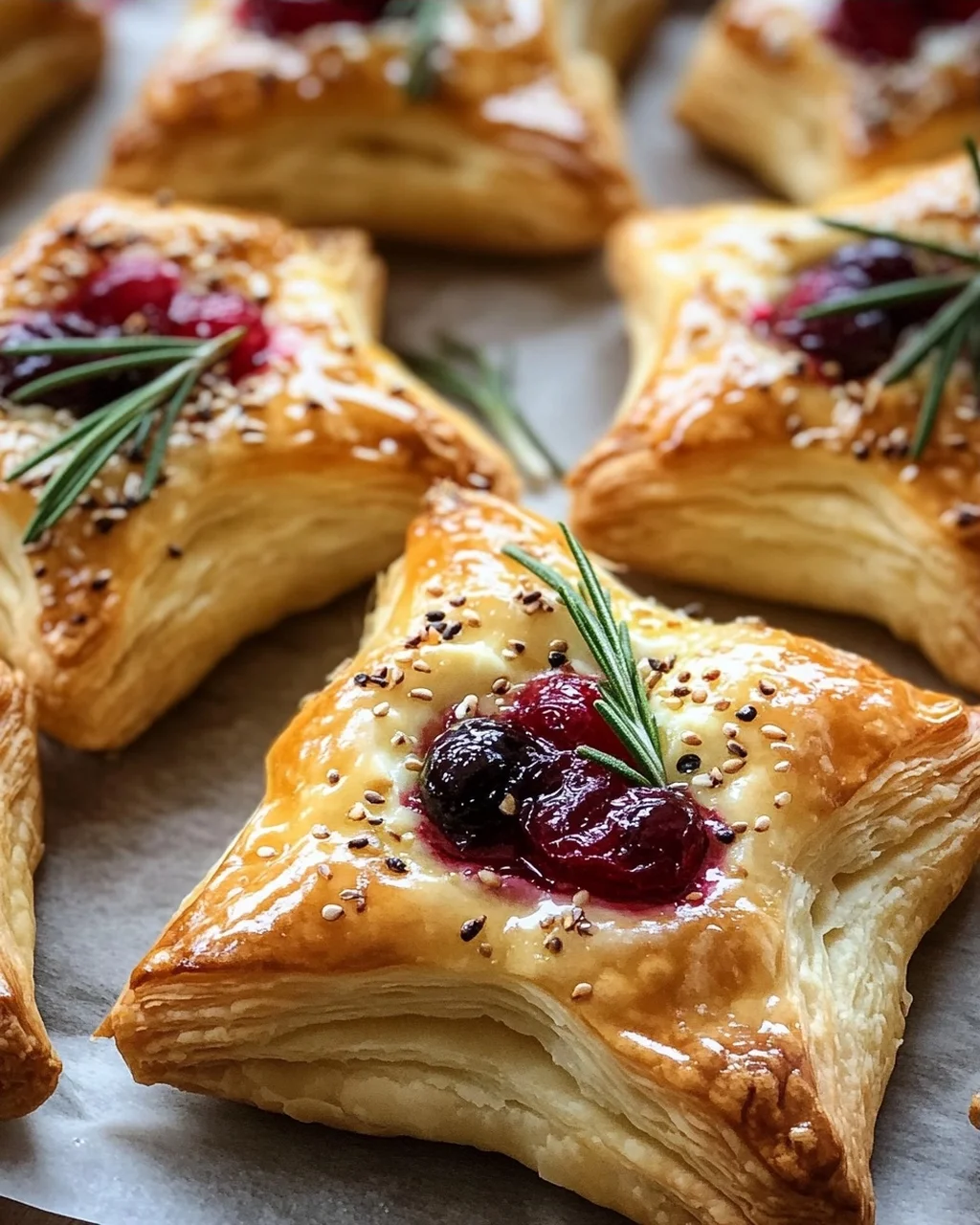 Blätterteigsterne mit Brie und Cranberries – Ein Festgenuss!