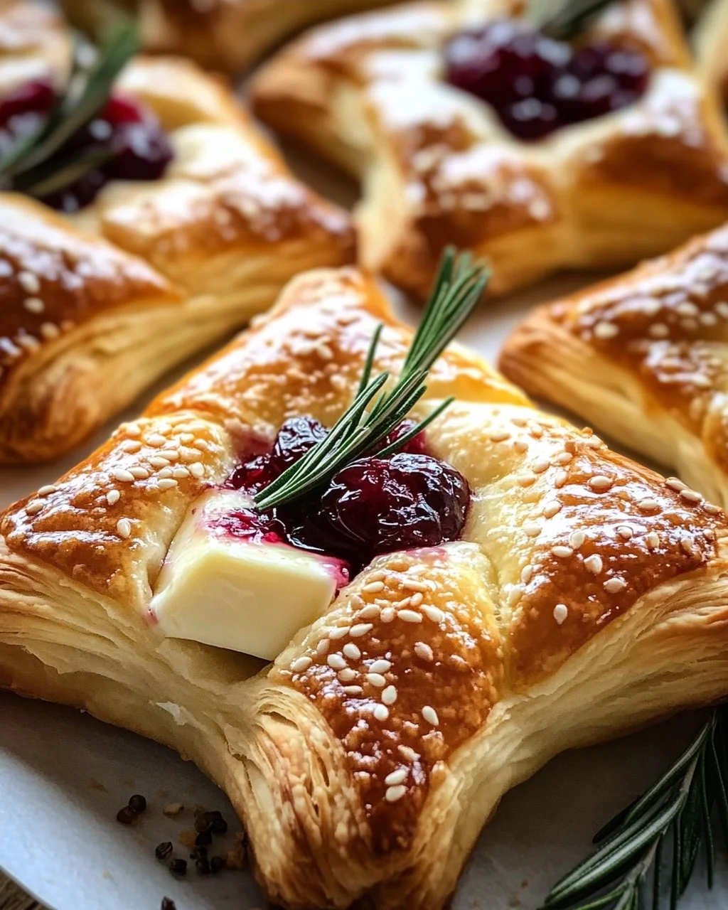 Blätterteigsterne mit Brie und Cranberries – Ein Festgenuss!