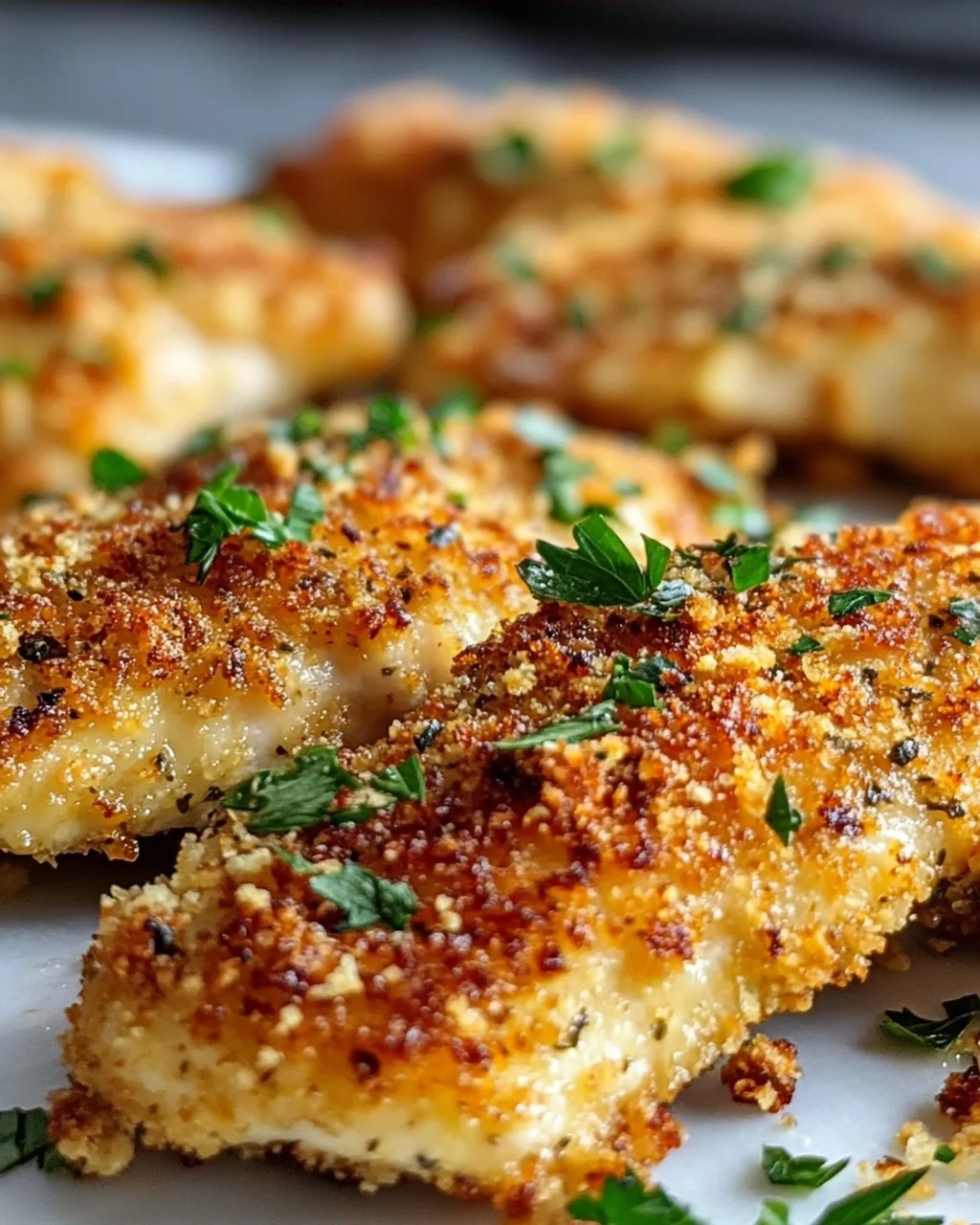 Blech Knuspriges Parmesan Knoblauch Hähnchen
