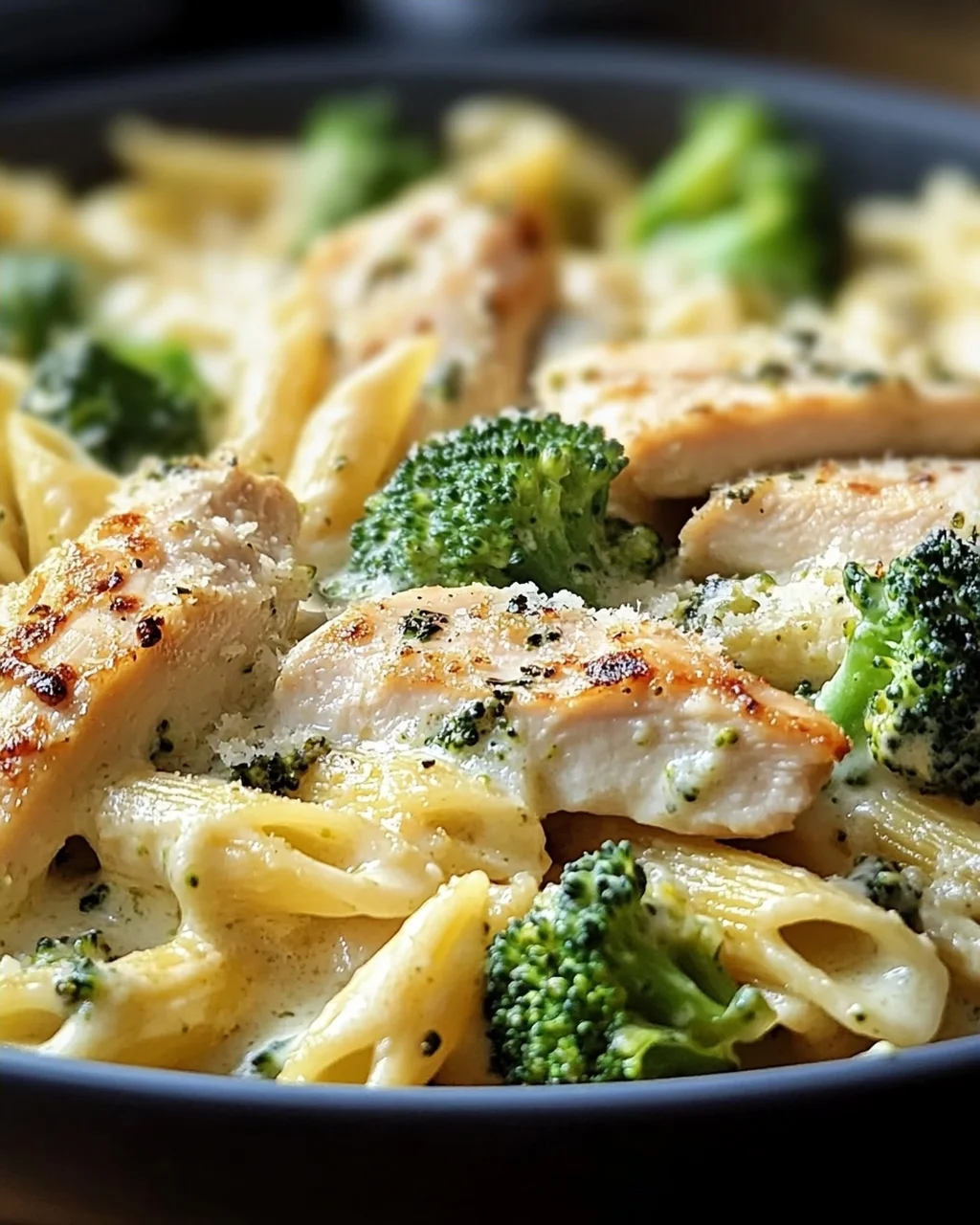 Cremige Hähnchen-Brokkoli-Pasta