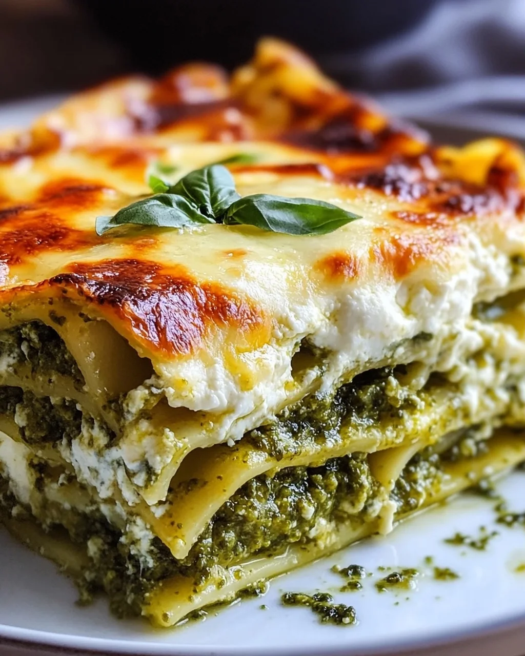 Cremige Pesto Lasagne mit Mozzarella: Einfach köstlich!