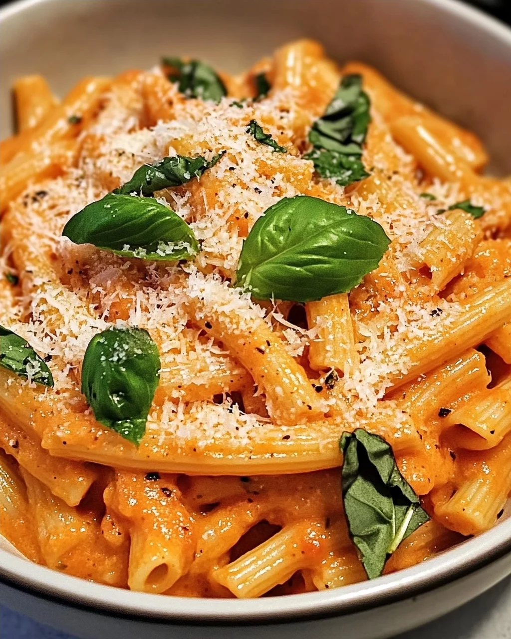 Cremige geröstete Paprika-Pasta für eine schnelle Freude