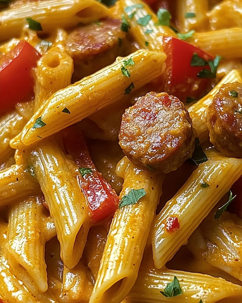 Cremige würzige Cajun-Wurst-Pasta für jeden Anlass
