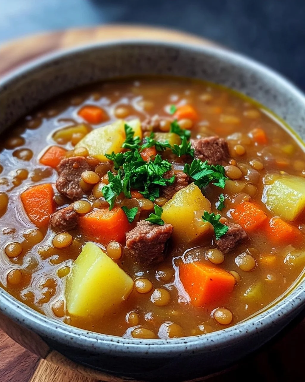 Einfache klassische Linsensuppe