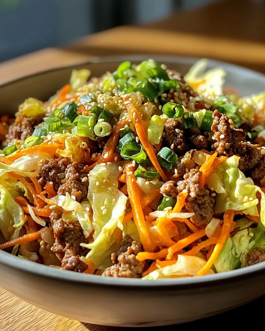 Fit & Lecker: Gesunde Egg Roll In A Bowl mit Rindfleisch