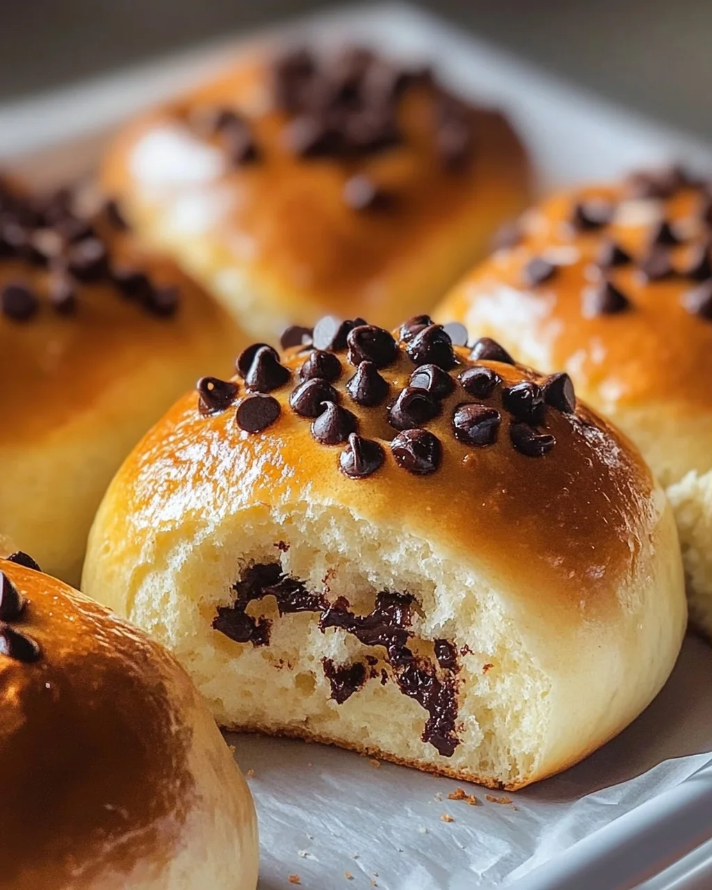 Fluffige und weiche Schokobrötchen aus Hefeteig