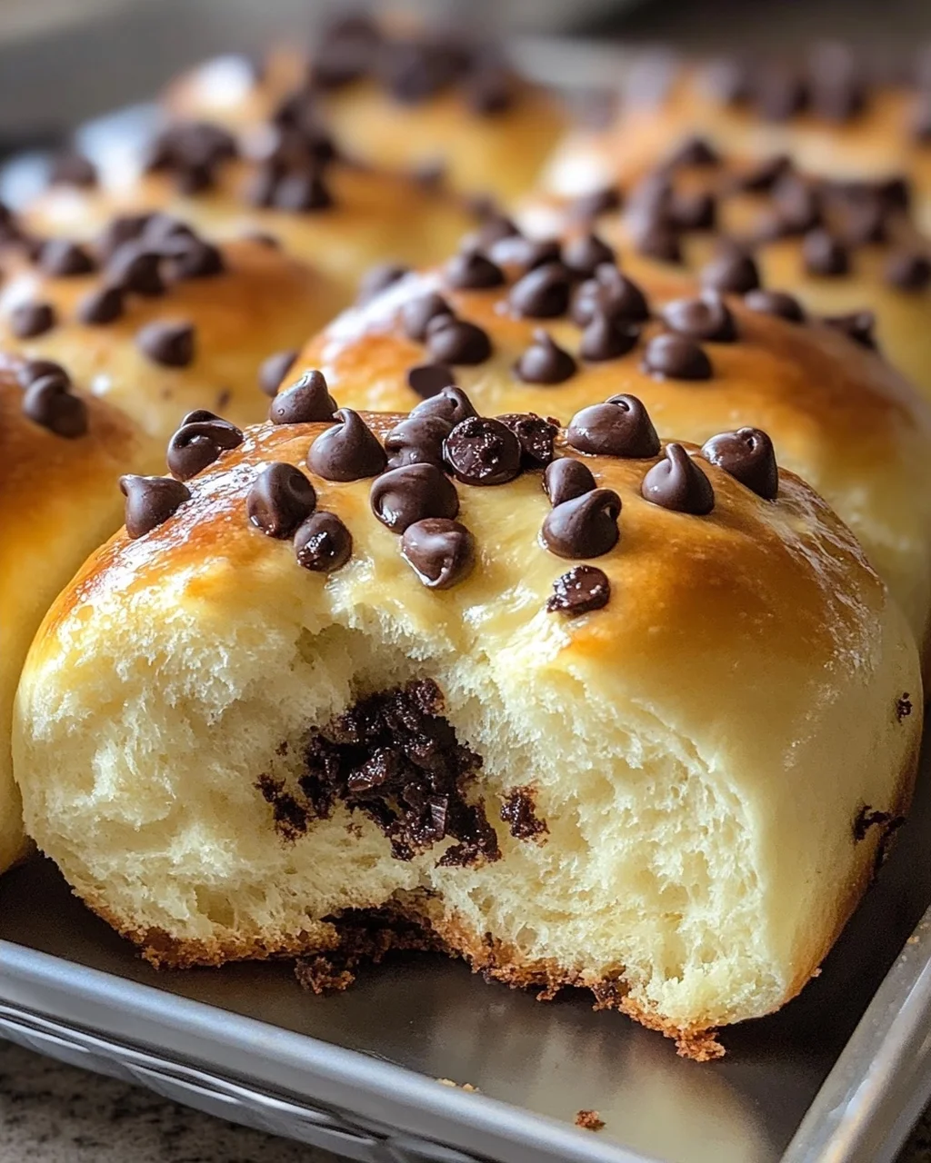 Fluffige und weiche Schokobrötchen aus Hefeteig