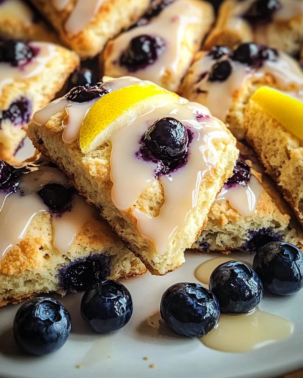Fruchtige Blaubeer-Scones mit Zitronenguss