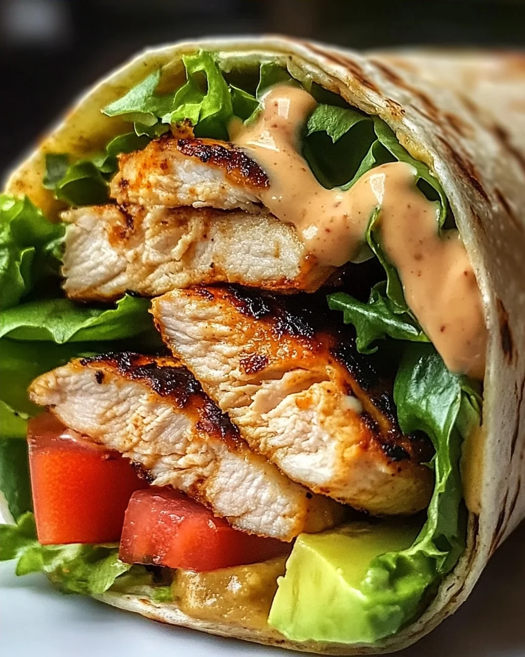 Gegrillte Hähnchen Wrap mit Chipotle Mayo