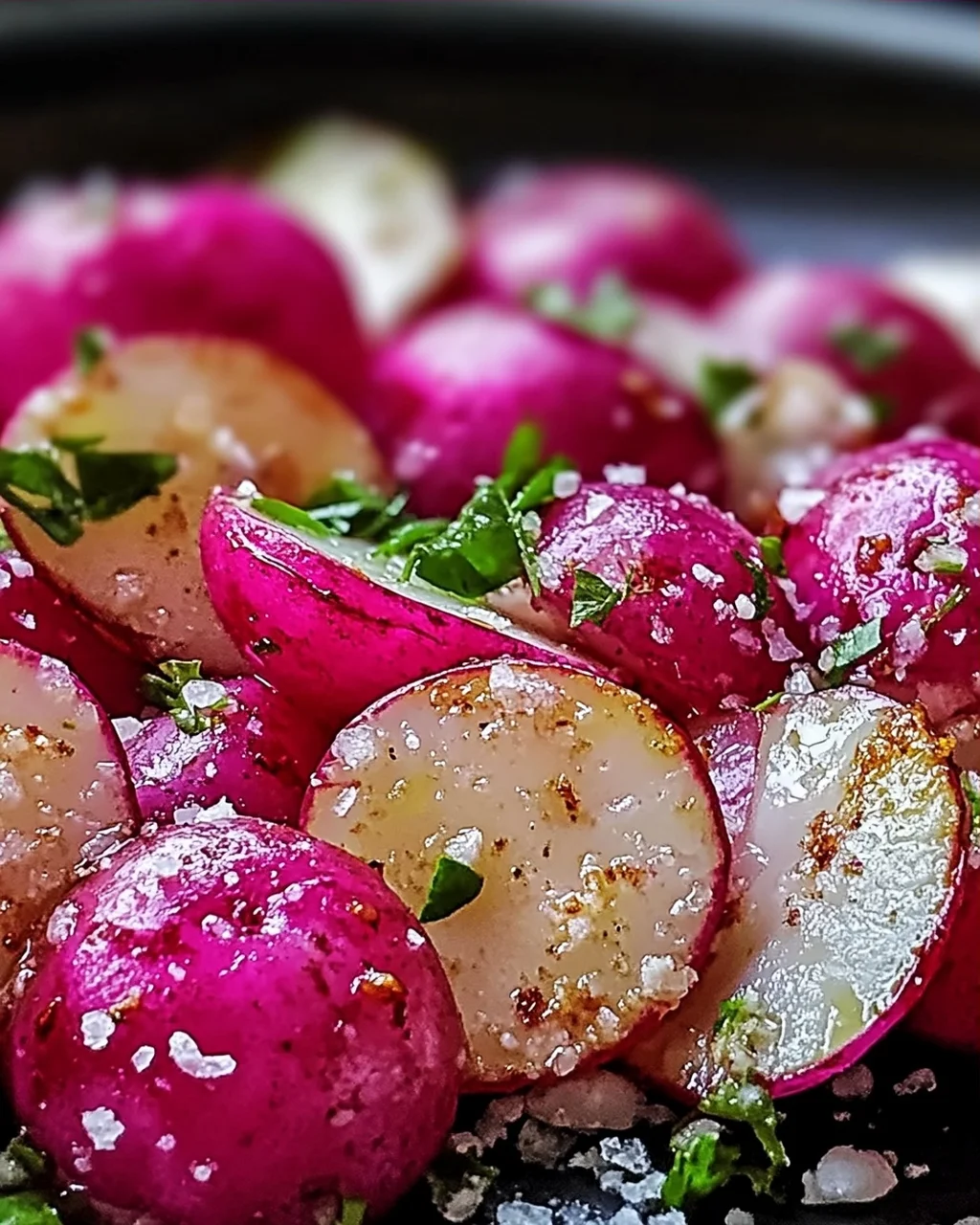 Geröstete Radieschen mit Butter und Meersalz leicht gemacht