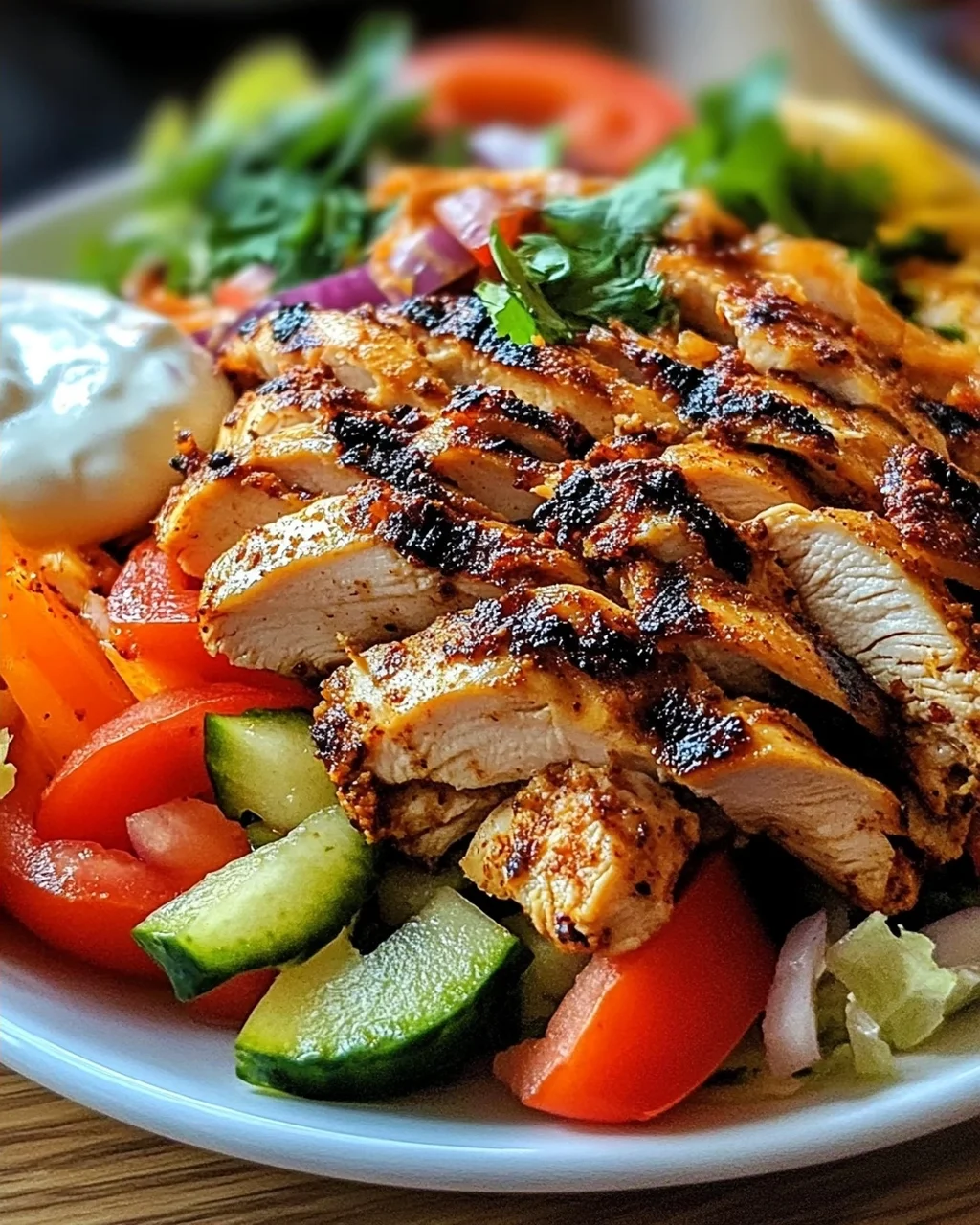 Geröstetes Hähnchen Shawarma Gyros