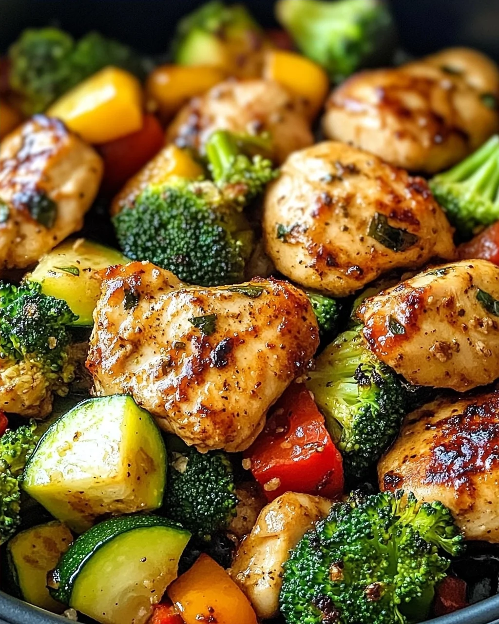Gesunde Heißluftfritteuse Hähnchen und Gemüse in 20 Minuten
