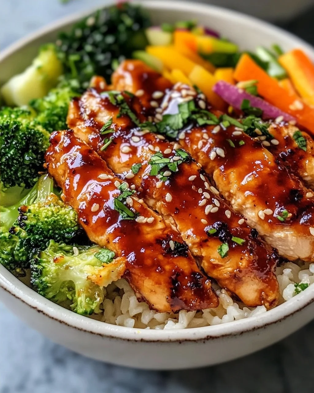 Gesunde Sticky Chicken Bowls – Lecker und Nährstoffreich!