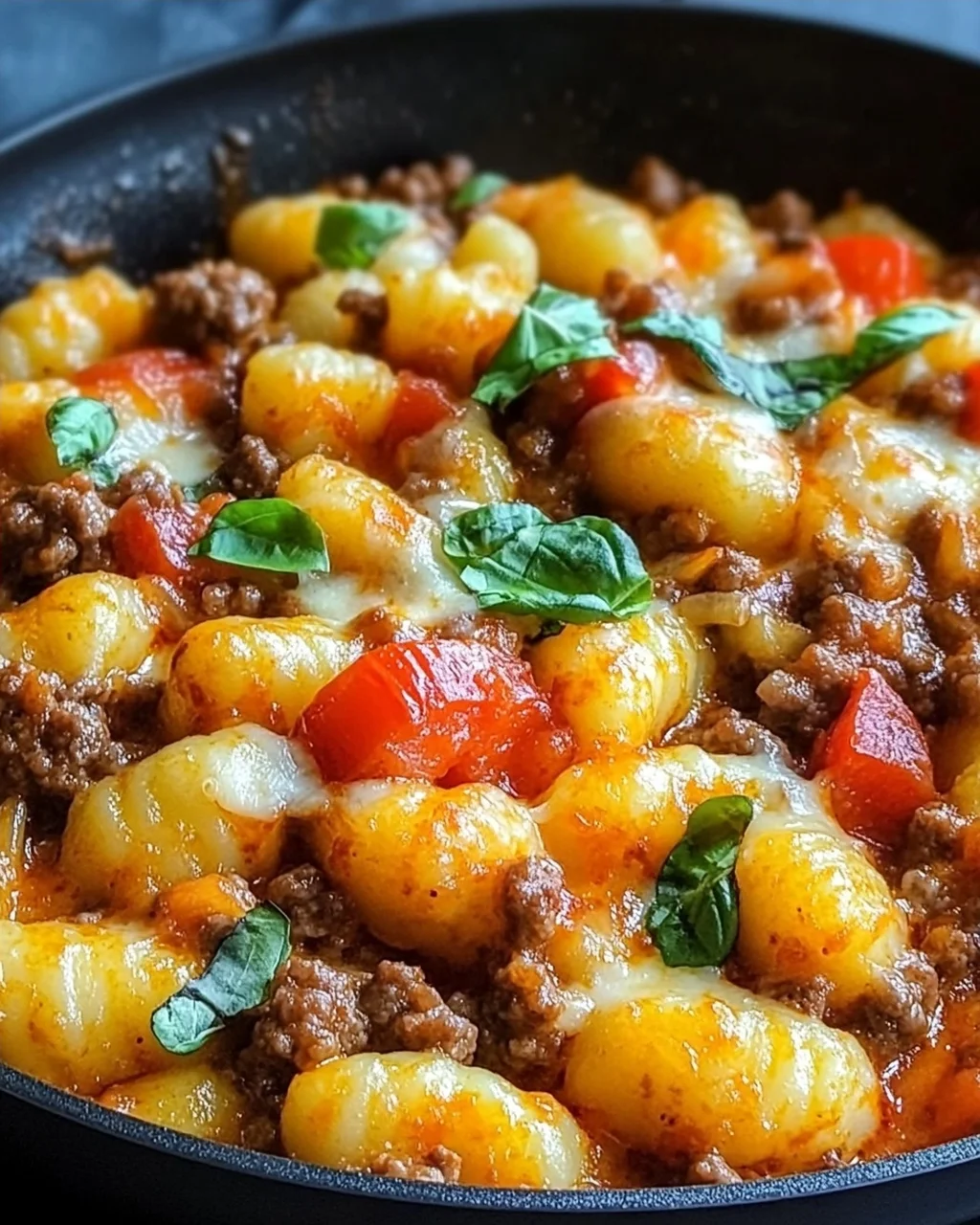 Gnocchi Pfanne mit Hackfleisch und Paprika