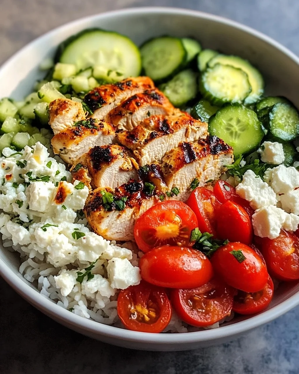 Griechische Hähnchen-Bowls