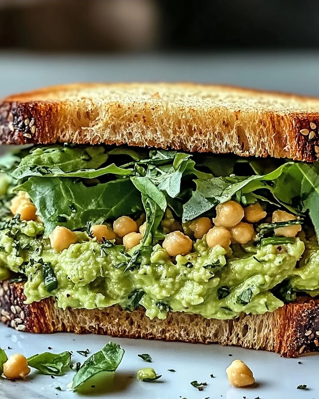 Grüner Göttin Salat Sandwich für schnellen Genuss