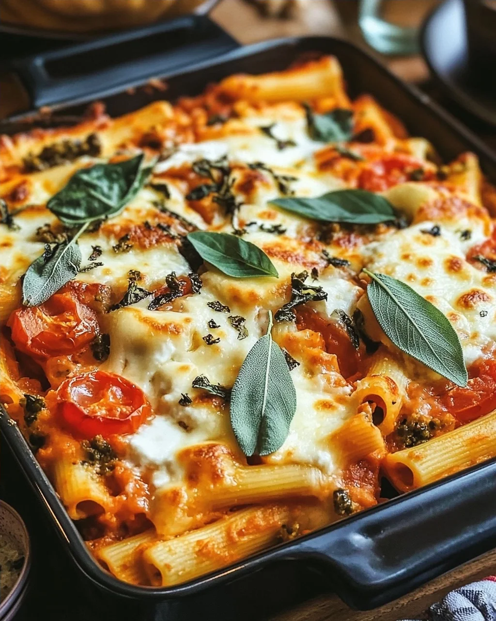 Herbstlicher Nudelauflauf: Kürbis, Tomate & Ricotta Traum