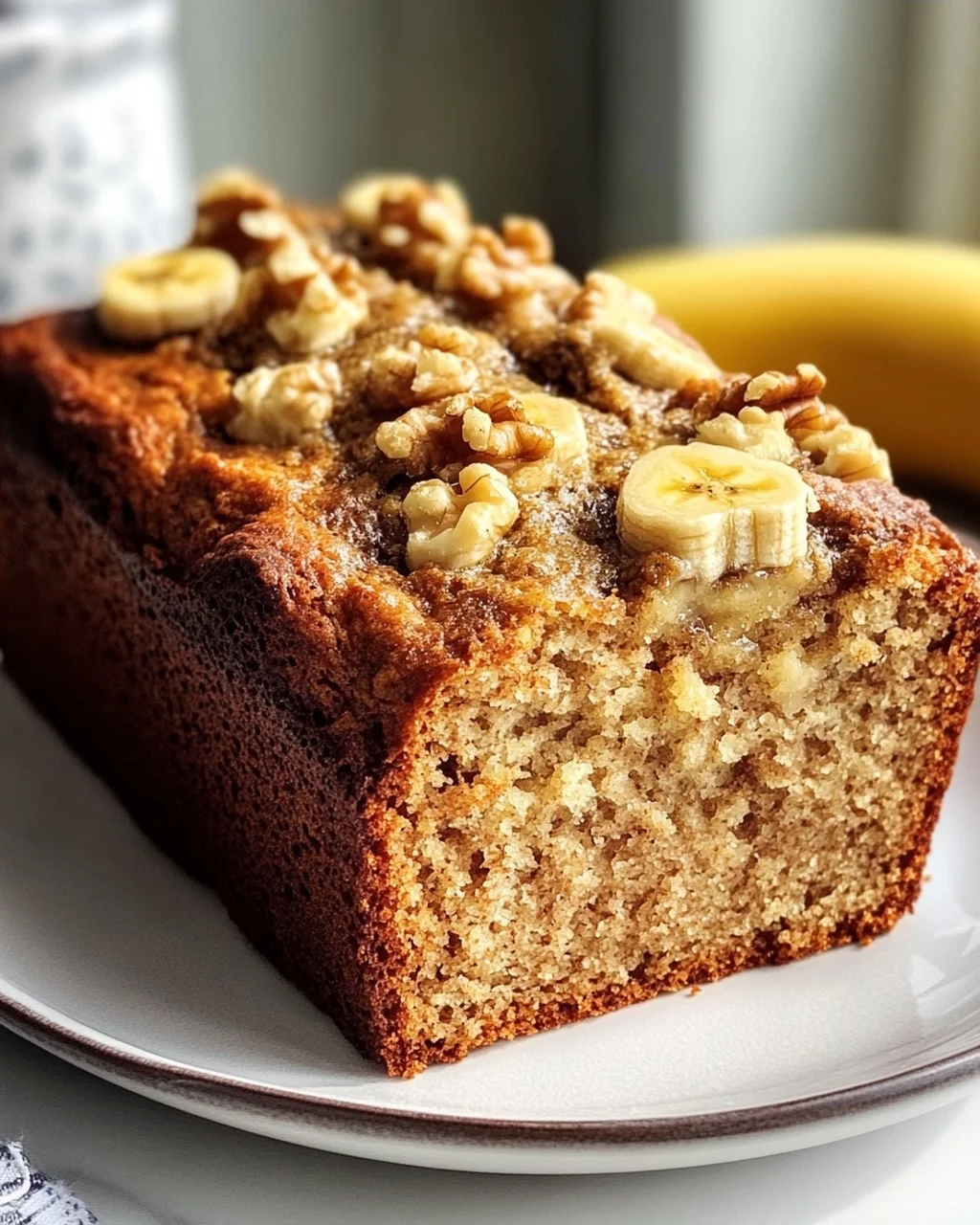 Joghurt-Bananenbrot mit Walnuss-Crunch – Lecker und Saftig!