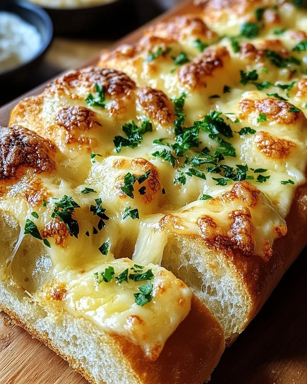 Käse-Knoblauchbrot zum Aufbacken