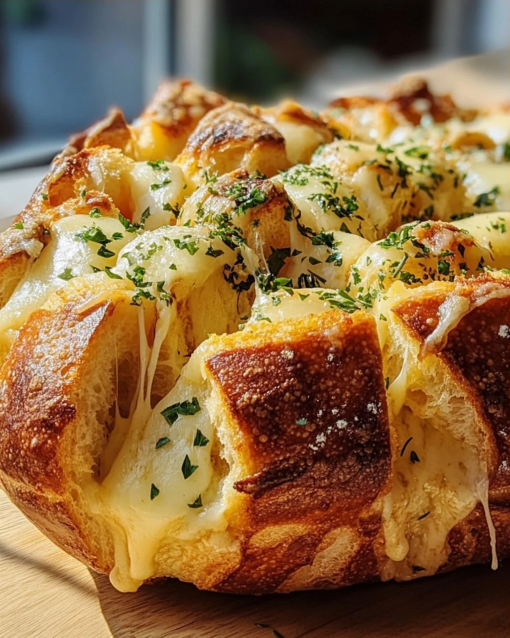 Käse-Zupfbrot mit Knoblauchbutter
