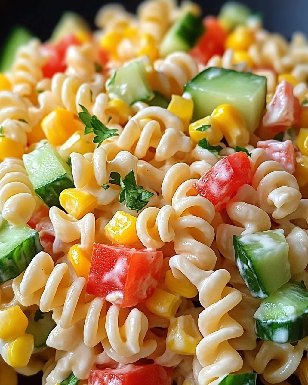 Kinder Nudelsalat mit Frischkäse