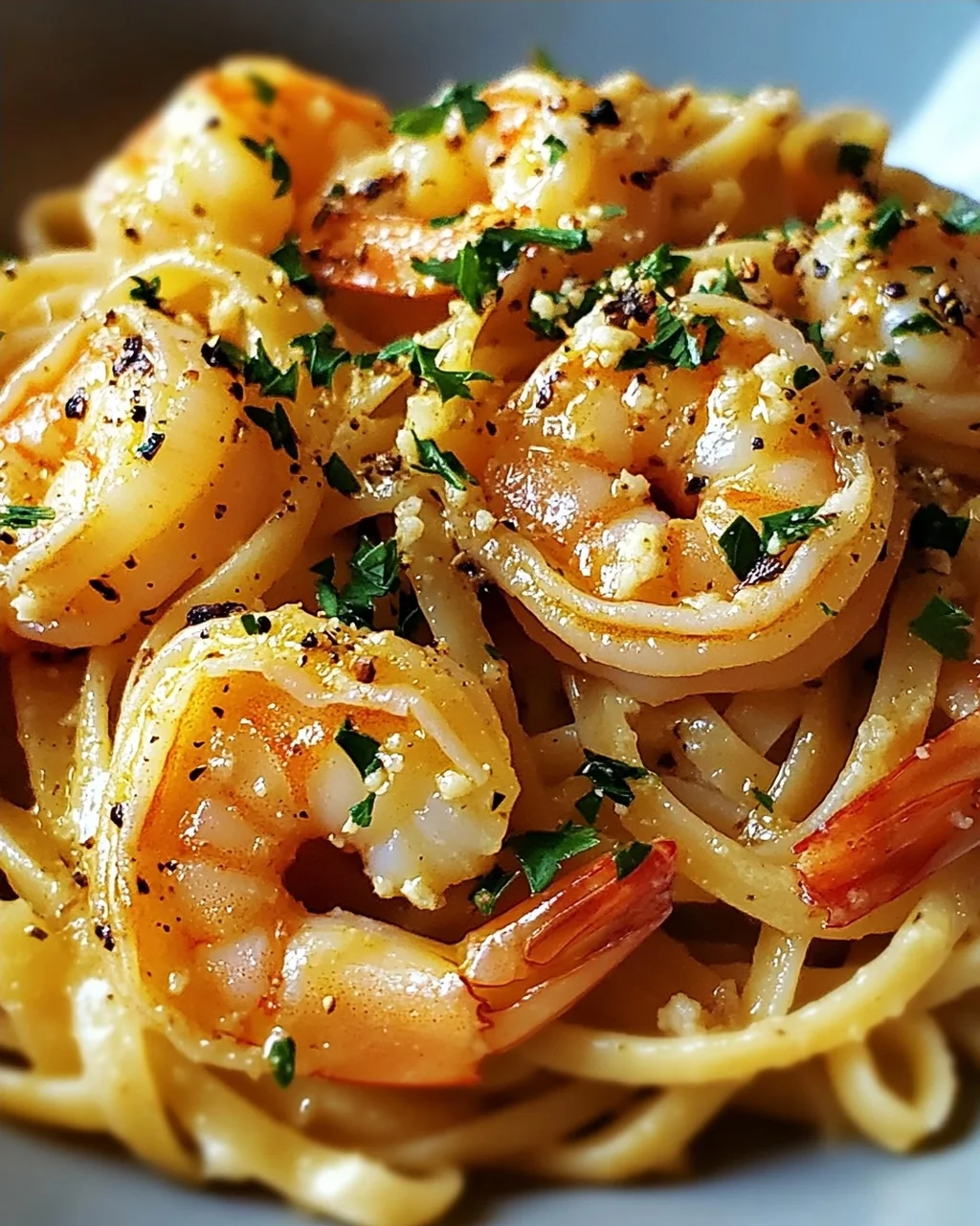 Knoblauch-Butter-Shrimp Pasta