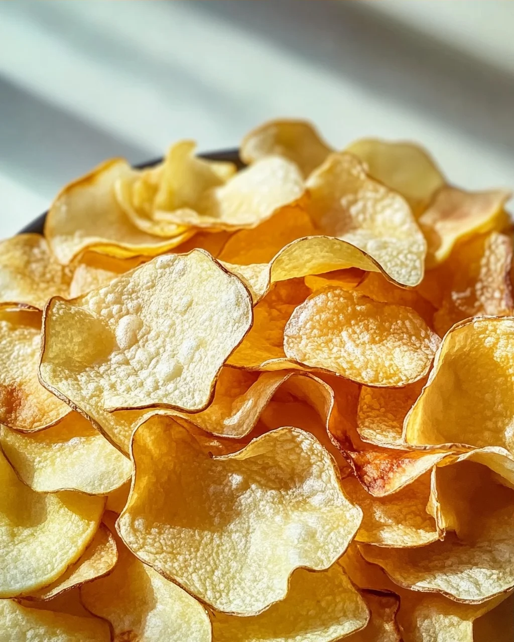 Knusprige Kartoffelchips aus der Heissluftfritteuse