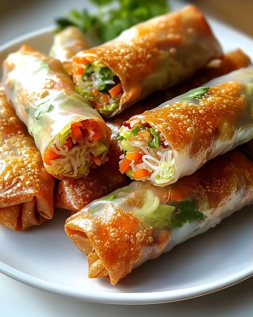 Knusprige Vegetarische Frühlingsrollen: Glasnudeln & Gemüse