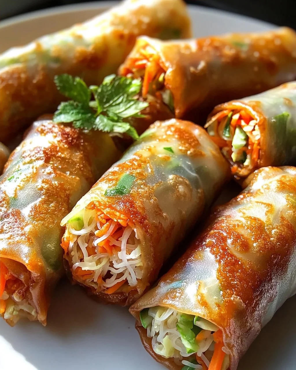 Knusprige Vegetarische Frühlingsrollen: Glasnudeln & Gemüse