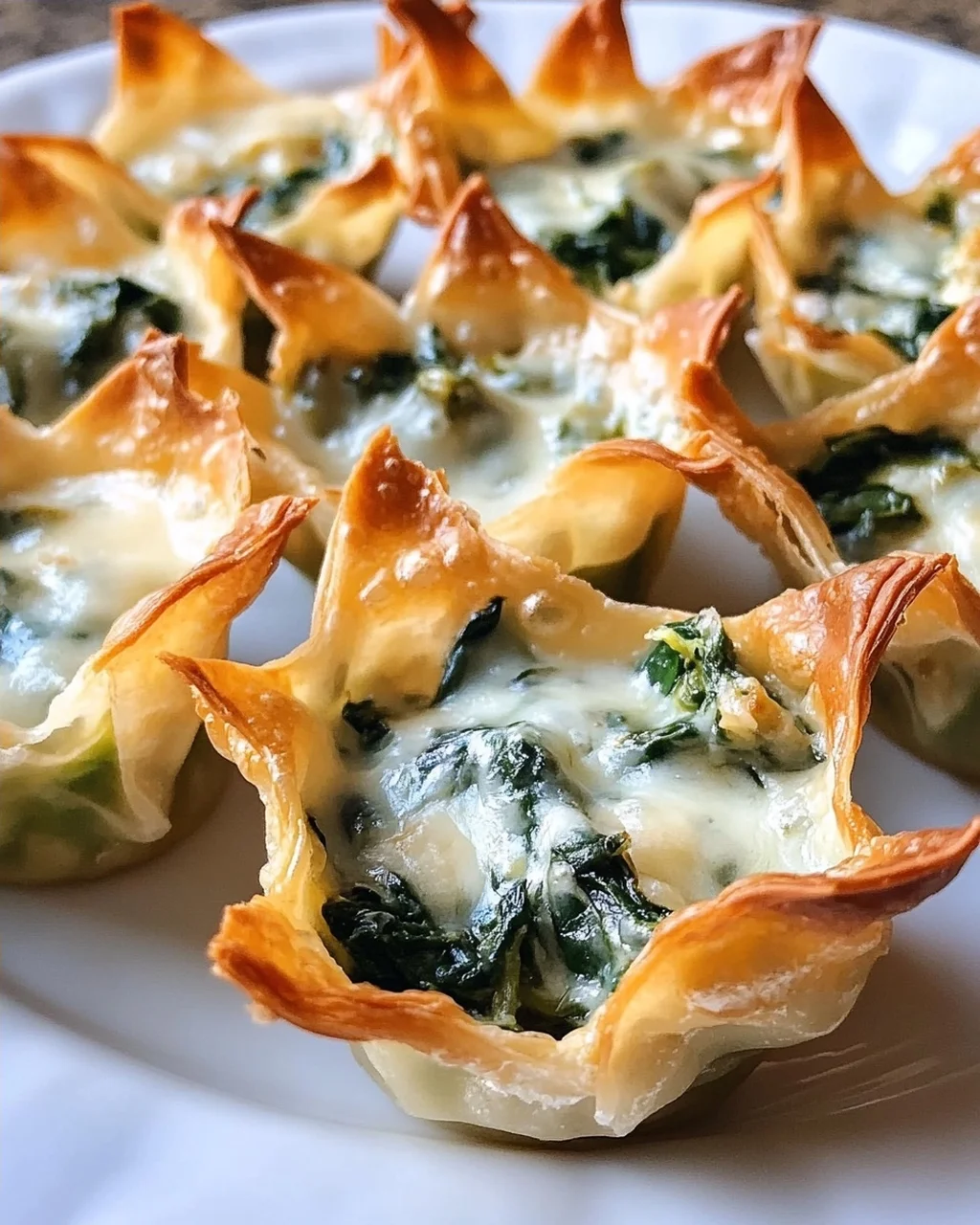 Köstliche Spinat-Artischocken-Wonton-Cups für jeden Anlass