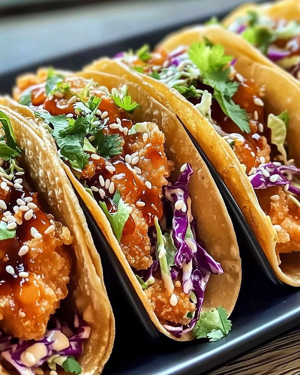 Krosse Hähnchen Wonton Tacos in 30 Minuten