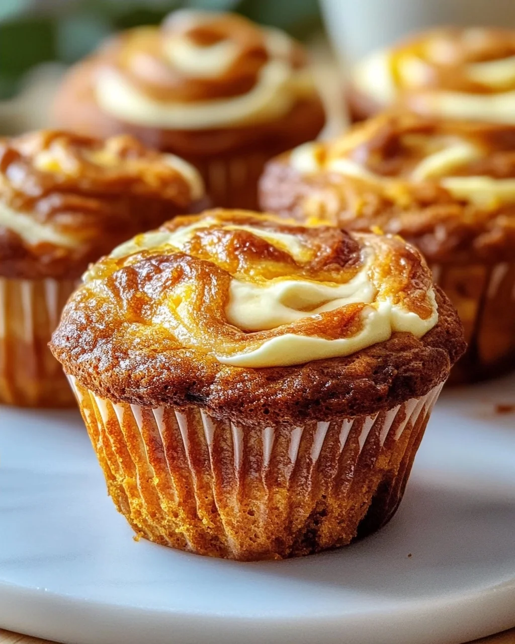 Kürbis Frischkäse Swirl Muffins: Saftig & unwiderstehlich!