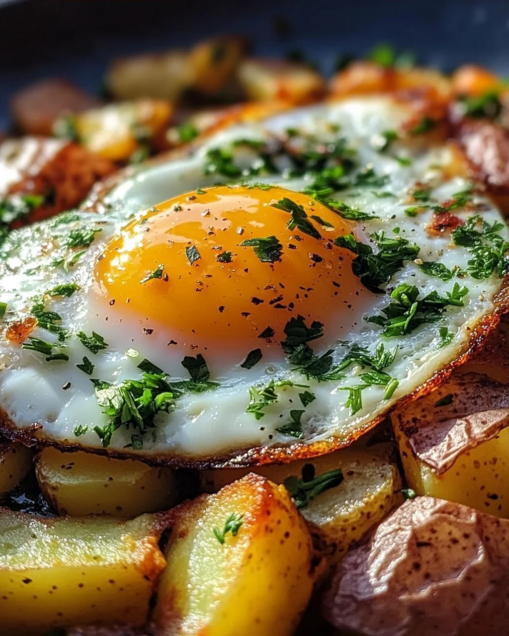 Leberkäse-Kartoffel-Pfanne mit Spiegelei von FrlM