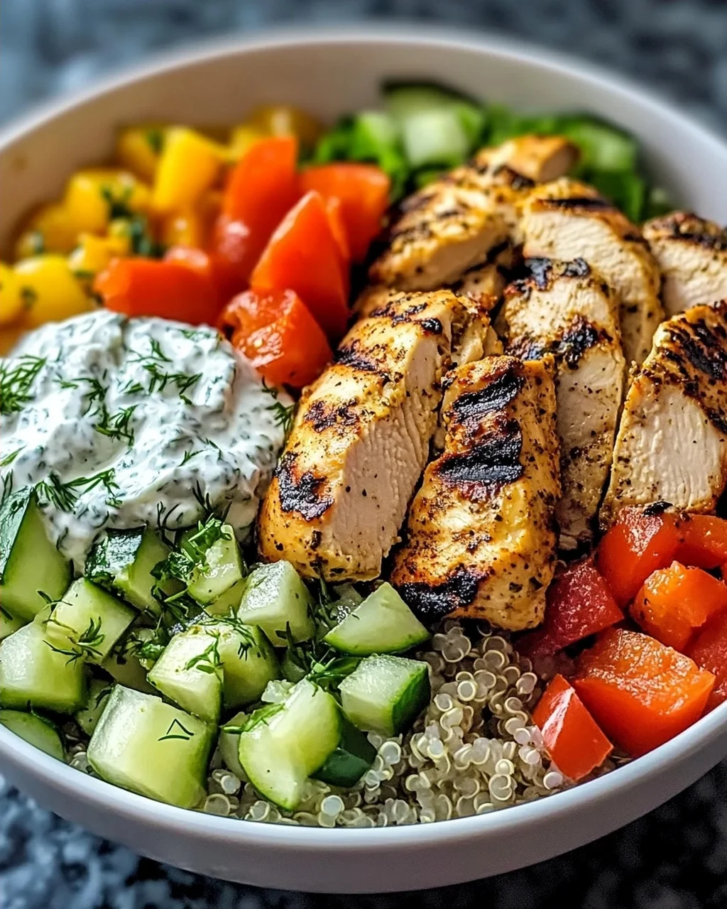 Leckere Hähnchen Tzatziki Schalen für jeden Tag