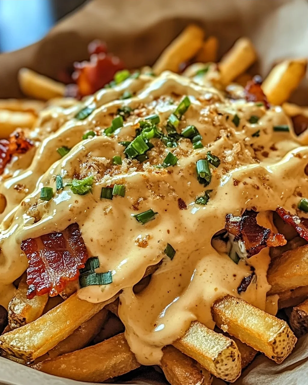 Louisiana Voodoo Pommes mit Käse-Sauce