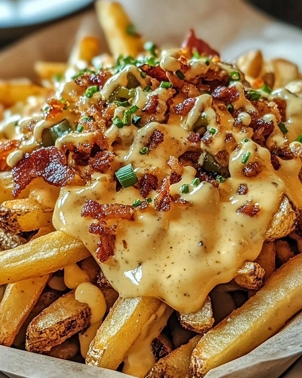 Louisiana Voodoo Pommes mit Käse-Sauce