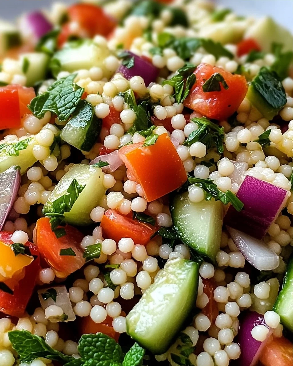 Mediterraner Israelischer Couscous Salat