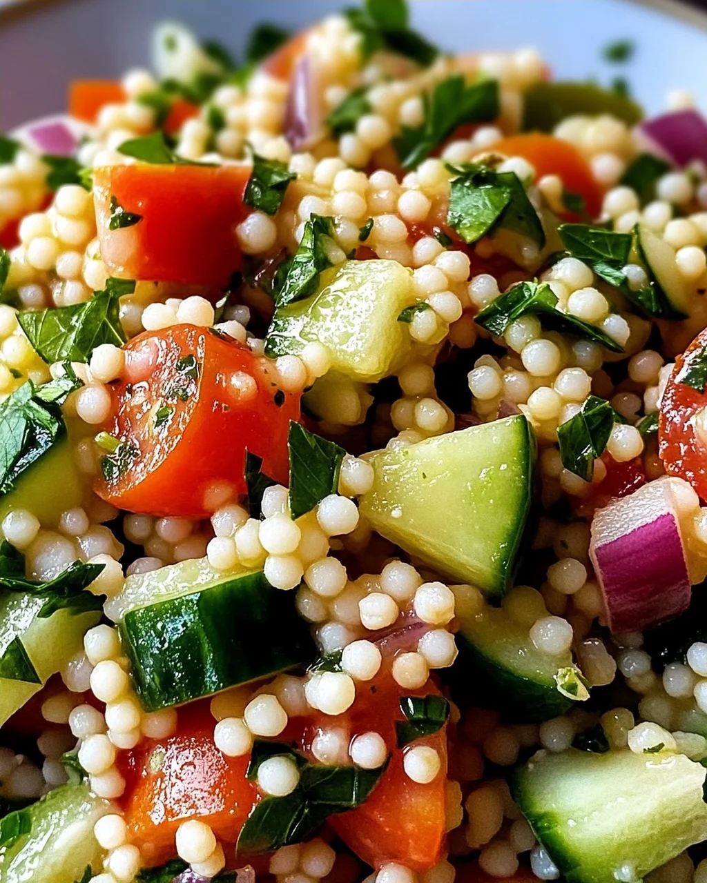 Mediterraner Israelischer Couscous Salat