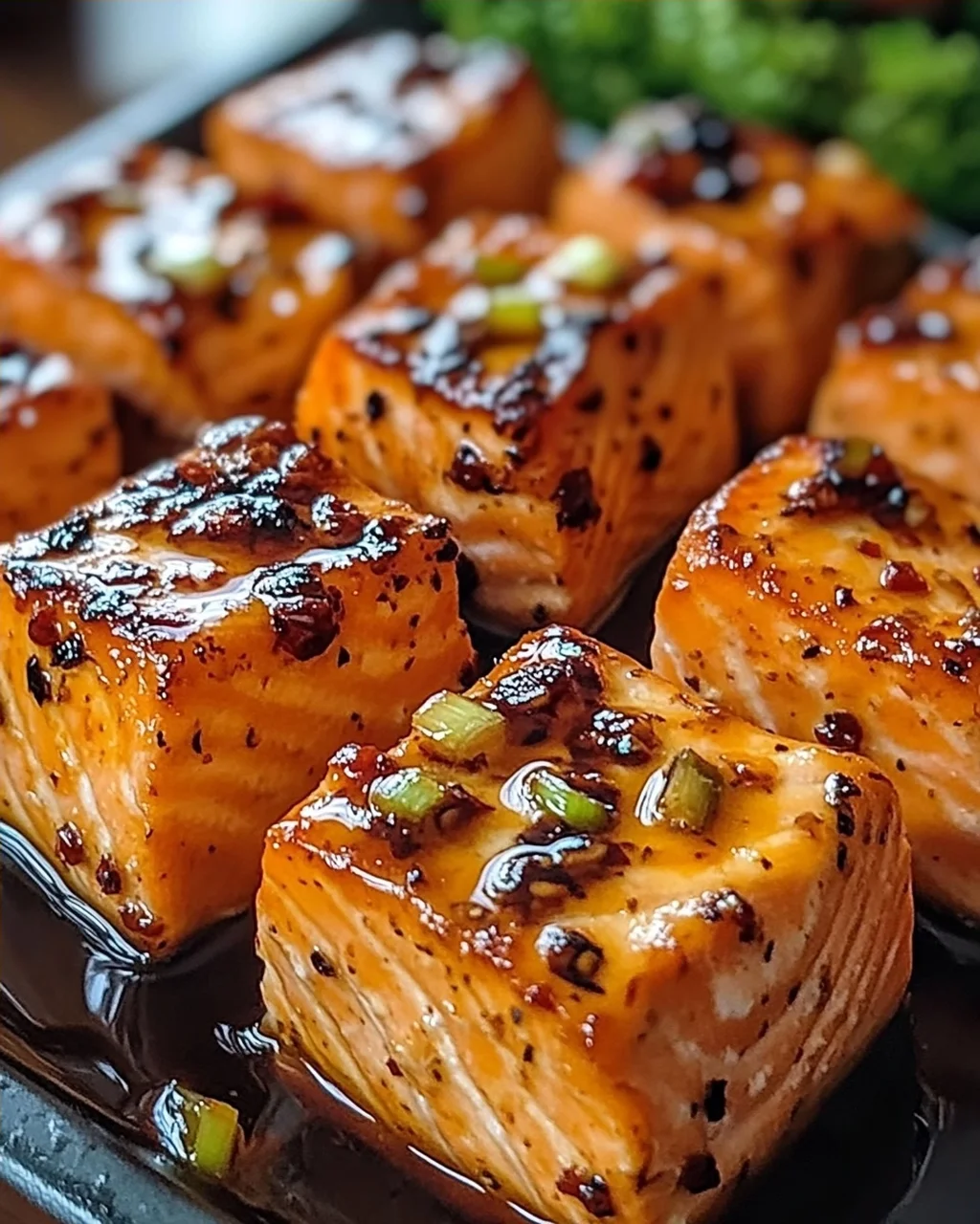 Milchfreie Honig-Knoblauch-Lachs-Bissen schnell zubereiten