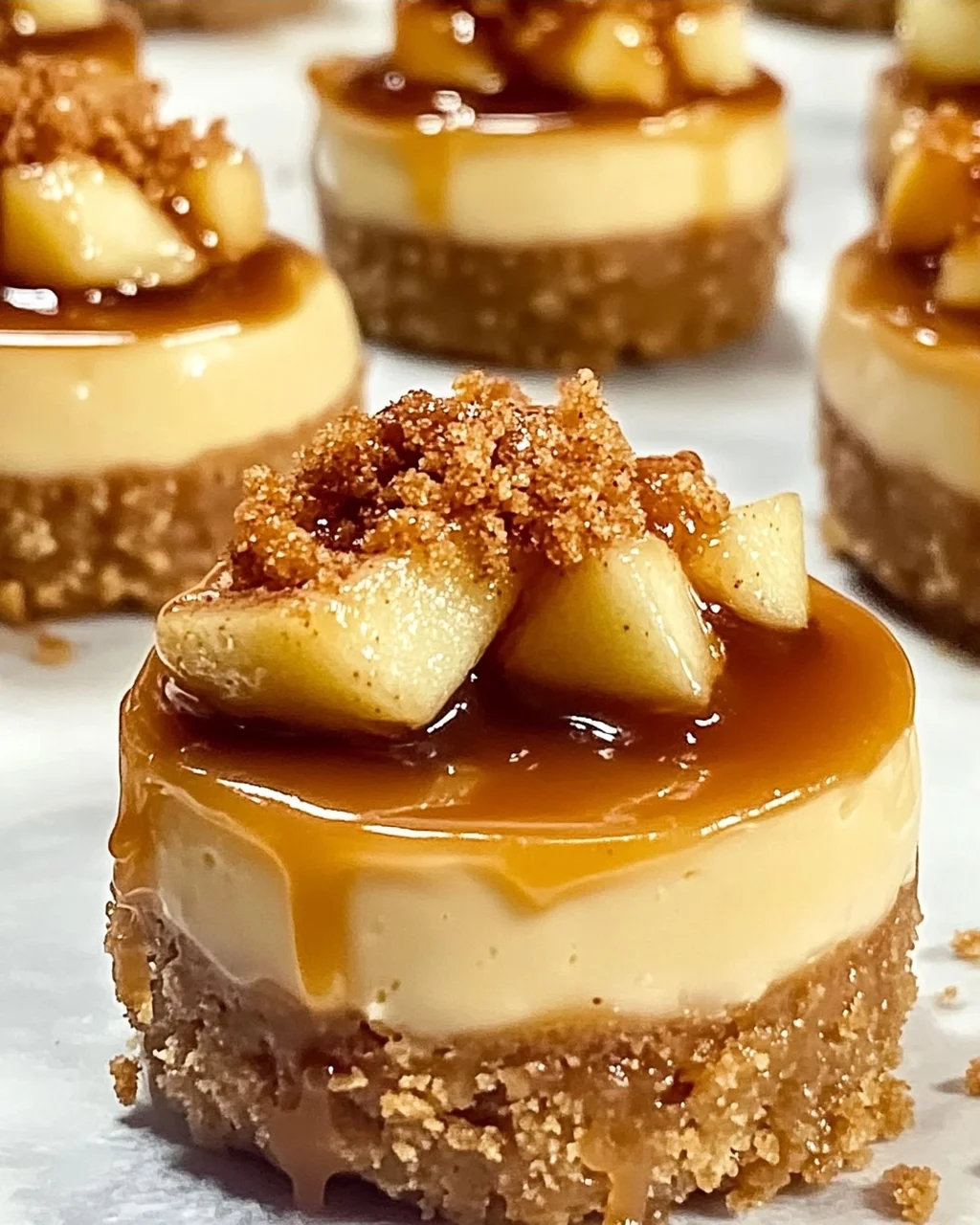Mini Apfel-Karamell-Käsekuchen für den perfekten Herbst