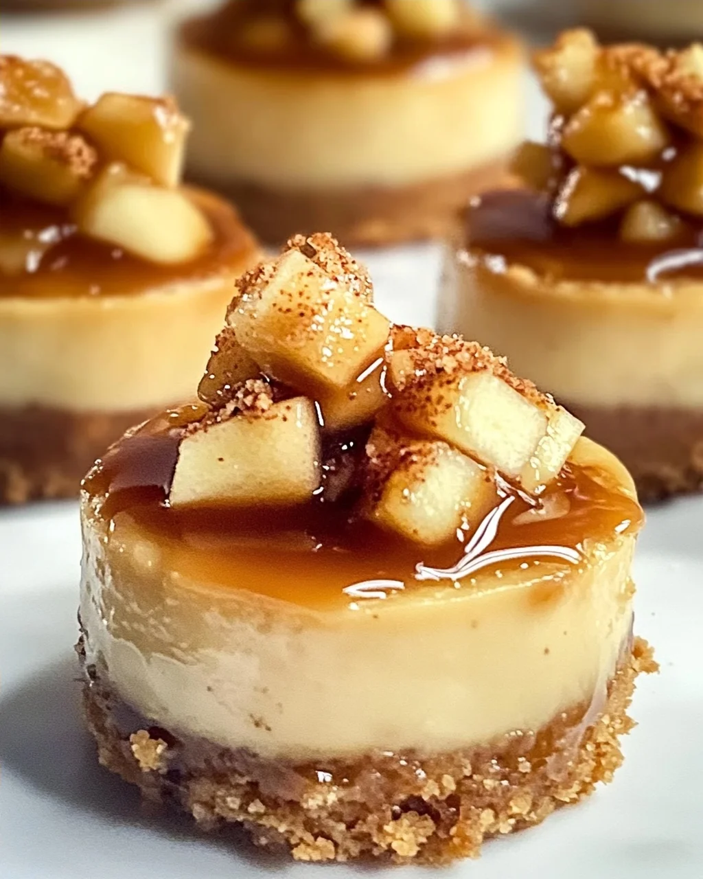 Mini Apfel-Karamell-Käsekuchen für den perfekten Herbst