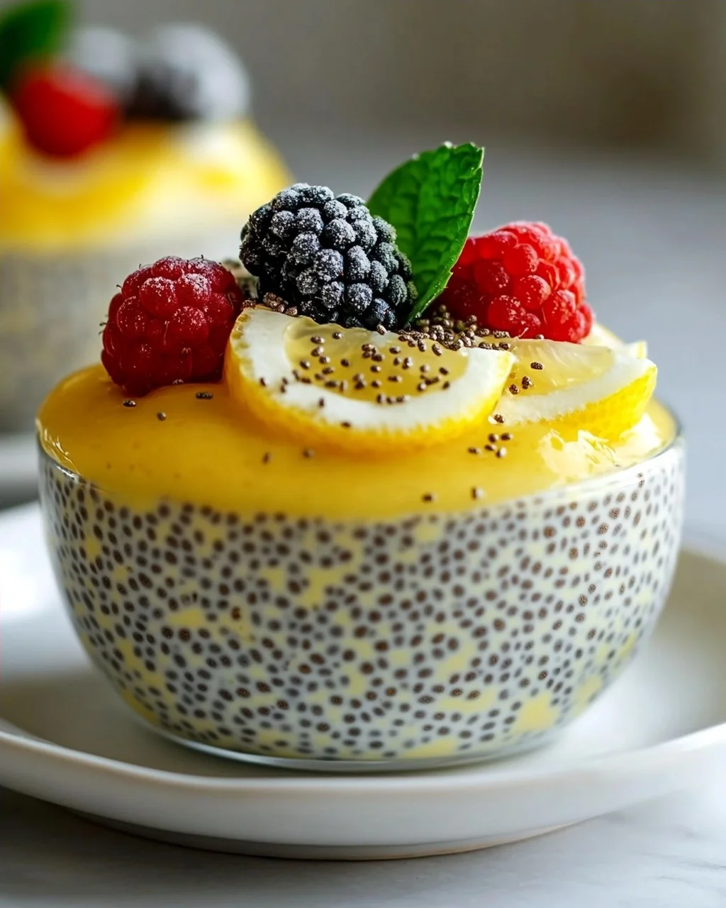 Mini Lemon Chia Puddings – Perfekt für Party & Brunch!