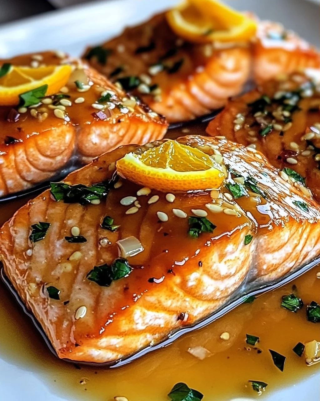 Orangen-glasierten Lachs in 15 Minuten zubereiten