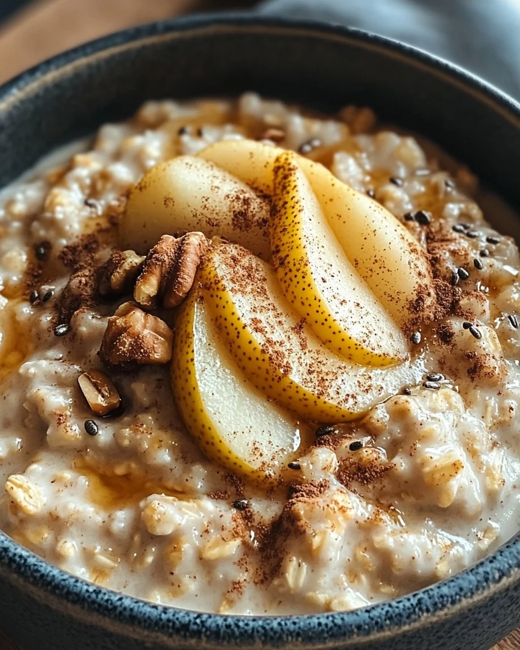 Overnight Oats mit Zimt und Birne