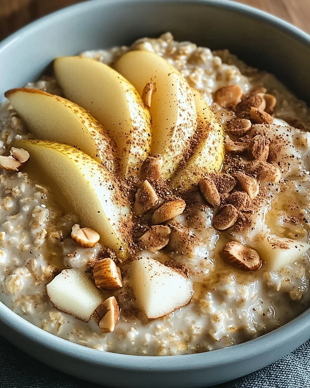 Overnight Oats mit Zimt und Birne
