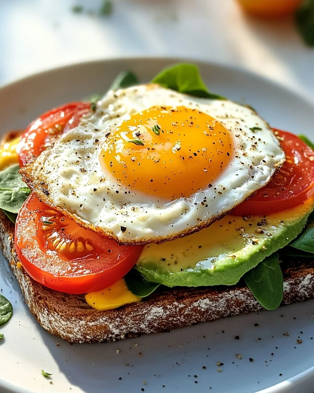 Powerschnitte with Fried Egg