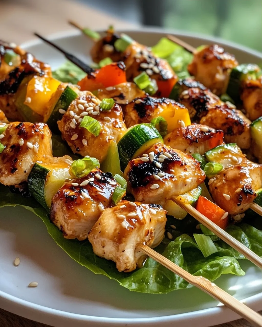 Rezept: Bang Bang Hähnchen Salatwickel-Spieße – Dein Genuss!